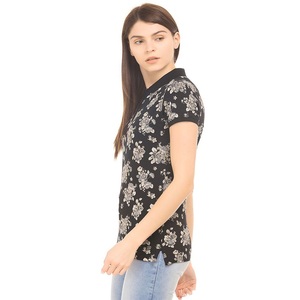 Polo pour femme personnalisé à prix d'usine, col contrastant, t-shirt polo pour femme - Product Image 1