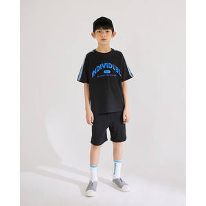 Chaqueta Casual Estilo Coreano OZKIZ para Niños de 6 a 9 Años, Conjunto de Verano con Patrón de Letras, Venta al Por Mayor - Product Image 1