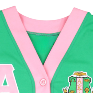 AKA Sequin Cardigan <b>Green</b> Pink Sorority Button Up Sweater Glitter Sleeve Fashion Jacket Women Stylish Coat Trendy Outfit - Product Image 6