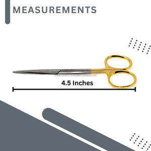 Tijeras de Precisión de Alta Calidad de 4.5 Pulgadas, Mini Tijeras para Manualidades, Mango Dorado TC, Acero Inoxidable, Certificación CE ISO, OEM/ODM - Product Image 5