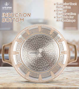 Premium 10-Piece Granite Non-Stick Cookware Set with <b>Silicone</b>-Rimmed Lids, Induction-Ready Base & <b>Silicone</b> <b>Gloves</b> Included - Product Image 6