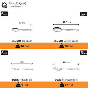 Juego de vajilla de acero inoxidable Delight 68 PCS para 6 personas - Product Image 4