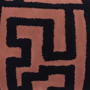 Catégorie de Produits Oreiller lombaire en coton flammé, fabriqué à la main, 24x16 pouces, brun, blanc et noir, coussin de siège et oreiller lombaire - Product Image 4