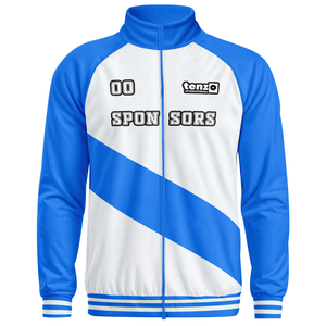 Veste de survêtement en polyester avec logo personnalisé par transfert thermique par sublimation, fermeture éclair intégrale, nom d'équipe personnalisé, sponsor, OEM ODM - Product Image 2