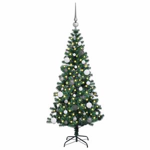 Sapin de Noël artificiel vert pré-éclairé de 59,1 pouces, en PVC et métal - Product Image 3