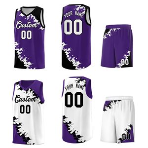 Wholesale Custom High Quality Men's Basketball uniforms Latest Embroidery Design Breathable Plus Size Youth Basketball Uniform - Product Image 1