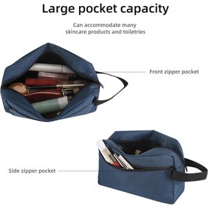 <b>Navy</b> Blue Hanging Toiletry Bag Travel <b>Accessories</b> for Women and Men Cosmetic Bag for Daily Use - Product Image 2