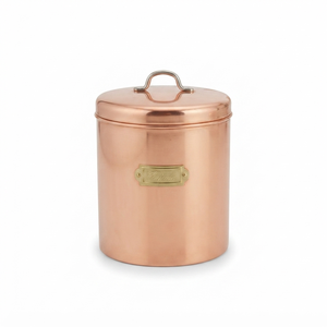 Pure Copper Kitchen Storage Canister with Lid Tea Coffee Sugar <b>Flour</b> <b>Container</b> Airtight Food Storage Jar Wholesale OEM ODM - Product Image 1