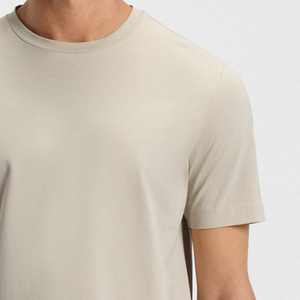 T-shirt slim pour homme en tissu extensible de haute qualité avec matière douce / Col rond avec logo personnalisable - Product Image 4