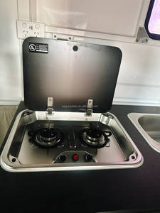 Remorque pour 2 chevaux 2HAL-4900 avec logement, <span class=keywords><strong>lit</strong></span> <span class=keywords><strong>pliant</strong></span>, porte de caravane avec moustiquaire, porte battante, porte-selle, cuisinière à gaz - Product Image 5