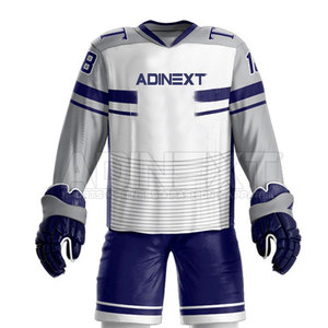 Uniforme de hockey sur glace professionnel respirant 100% polyester coupe ample, dernier design, haute qualité - Product Image 4