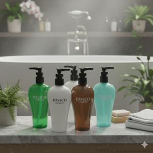 Proveedores de Envases al por Mayor de Vietnam, Marca Pavico, Botellas de PET de 300 ml, 24 mm, 40 g para Champú y Loción con Bomba, Impresión de Serigrafía - Product Image 6