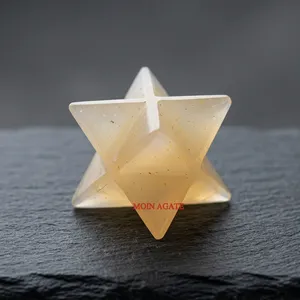 Hermosa Figura de Estrella Merkaba de Ágata Amarilla al por Mayor - Mascota de Feng Shui, Piedra Natural, Ecológica - Product Image 3