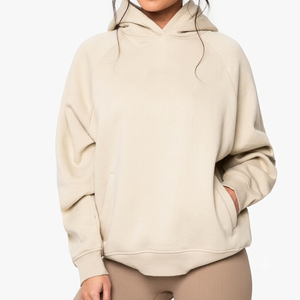 Oversized Blue Hooded Sweatshirt Unisex Fleece Casual Pullover Zipper Solid Front Pocket Design Winter Wear - Product Image 6