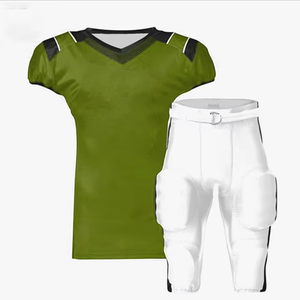 Custom Logo American Football Uniform Fitted Jersey <b>Pants</b> Set Sublimated Moisture Wicking 100% Polyester OEM - Product Image 1