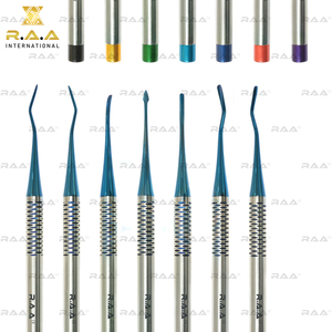 ชุดอุปกรณ์ถอนรากฟันแบบ Luxating จำนวน 7 ชิ้น สำหรับการผ่าตัดทางทันตกรรม เคลือบไทเทเนียมสีน้ำเงิน ได้รับการรับรองมาตรฐาน CE ระดับ Class I - Product Image 5