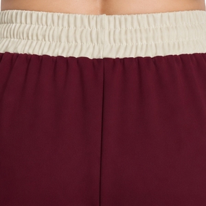 Burgundy Womens Athletic <b>Lounge</b> <b>Shorts</b> With Contrast Piping Elastic Drawstring Waist Casual Gym Running Workout Fitness Summer - Product Image 4