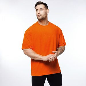 Camisetas de Hombre Extra Grandes Personalizadas al por Mayor, 100% Algodón, Cuello Redondo, Tejido de Punto, Transpirable, de Secado Rápido, Ecológicas, Casuales, Cortas - Product Image 1