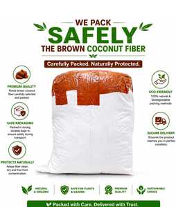 Fibra de Coco Marrón Ligera de Primera Calidad para Jardín y Cultivo de Plantas, Sustrato Orgánico Natural Biodegradable y Ecológico - Product Image 1