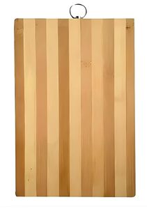 Aqdas Saleem Natural Bamboo Rectangle Cutting Board Hanging <b>Ring</b> 2.0cm <b>Thick</b> Dishwasher Safe Eco-Friendly Kitchen Chopping Board - Product Image 2