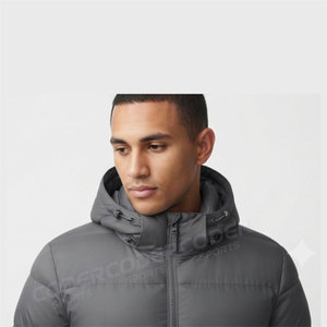 Vestes matelassées chaudes en duvet de canard et 100 % polyester, avec poches latérales, à capuche, pour homme – Collection Hiver - Product Image 4