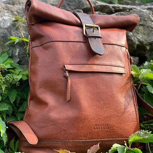 Handcrafted Real Leather <b>Roll</b> Top Rucksack Heavy Duty Business Laptop Bag For Global Wholesale Distribution LTBP-0203 - Product Image 1
