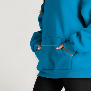 Nouveauté : sweat-shirts oversize pour femmes, épaules tombantes, poids lourd, 100% coton, manches longues, lettres imprimées à l'écran, sweat-shirts pour femmes - Product Image 4