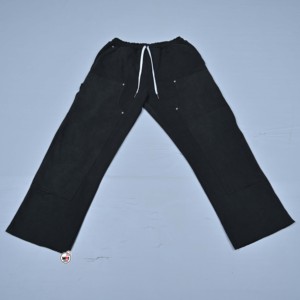 Pantalones Deportivos de Algodón Negro para Hombre, Cintura Elástica con Cordón, Estilo Casual para Otoño, Transpirables, con Bolsillos Laterales, Tejido de Punto Medio, para Actividades al Aire Libre - Product Image 4