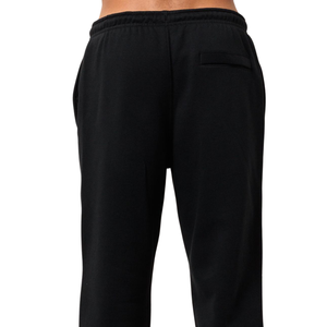 Customized <b>Mens</b> Minimal Logo <b>Trousers</b> Loose Fit Streetwear Pants <b>Elastic</b> Waist Cuffed Hem OEM Apparel Factory Wholesale Supplier - Product Image 4