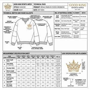 เสื้อสเวตเชิ้ตคอกลมสีกรมท่าสำหรับผู้ชาย ผ้าฝ้ายฟลีซพรีเมียม หนานุ่ม สวมใส่สบาย สไตล์สตรีทแวร์ รับผลิตแบบ OEM - Product Image 6