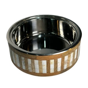 Plato de servir de lujo hecho a mano, plato de servir de nácar, tazón de servir de madera de mango, vajilla de madera, tazón decorativo - Product Image 5