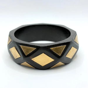 Bracelets en bois élégants pour femmes et filles avec des breloques en laiton et un revêtement spécial pour une longue durée de vie traditionnelle Indo Western Indian - Product Image 2