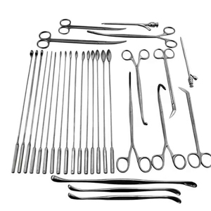 ชุดเครื่องมือผ่าตัดถุงน้ำดี Azicon จำนวน 25 ชิ้น ประกอบด้วยเครื่องมือ Balfour Retractor, Kelly Clamp, กรรไกร Mayo, คีมจับ, กล่องโลหะ - Product Image 1
