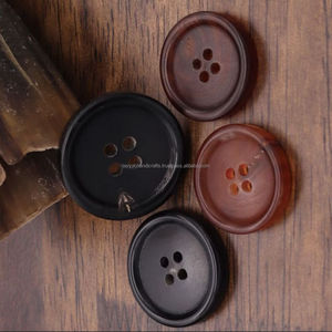 Venta caliente de calidad superior Buffalo & Ox Horn Color Button Blank Honey Color para prendas Button At Wholesale ágata - Product Image 6
