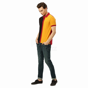 T-shirts polo pour hommes OEM 2024 vente en gros de vêtements de fitness à manches courtes en coton à séchage rapide Logo personnalisé et services de marque - Product Image 1