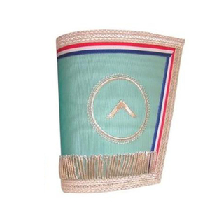 Guantes Masónicos de Primera Calidad con Símbolo de Compás y Escuadra Bordado, Puños de Algodón de Alta Calidad - Product Image 5