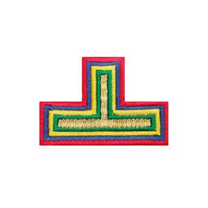 Écusson de grade personnalisé brodé avec perles, multicolores, OEM/ODM, écusson thermocollant en forme de T pour la régalia maçonnique - Product Image 1