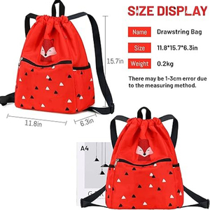 Mochila Impermeable de Algodón con Cordón y Forro de Poliéster, Precio Económico, Bolsa de Viaje Plegable para Ciclismo - Product Image 2