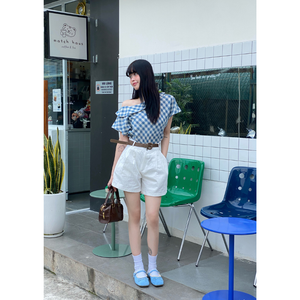 Good Price Women Shorts Many Colors High Waist Breathable 100% Cotton Private Label Made in Vietnam Manufacturer Free Sample - Product Image 3