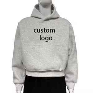 เสื้อฮู้ดดี้ยูนิเซ็กซ์ถักนิตติ้งแบบดิจิทัล น้ำหนัก 240 กรัม คุณภาพสูงใหม่ ผ้าฝ้าย 100% ทรงโอเวอร์ไซส์ ไหล่ตก ซักได้ ไม่ยับ เหมาะสำหรับฤดูหนาว - Product Image 3