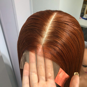 Perruque d'extensions de cheveux humains soyeux lisses orange brut vietnamien vente en gros - Product Image 5