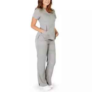 Tenues d'infirmières et de médecins de qualité supérieure, en coton satiné unisexe, ensembles d'uniformes d'infirmières, vêtements d'hôpital - Product Image 1