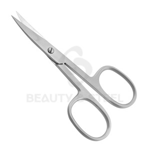 Ciseaux à ongles mats argentés de qualité supérieure avec bord incurvé professionnel et poignées ergonomiques larges pour une précision professionnelle en salon - Product Image 4