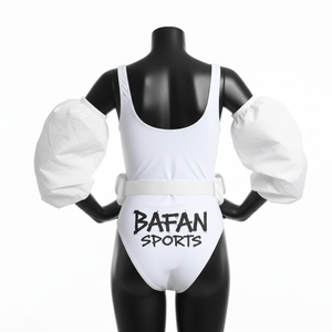 Maillot de bain une pièce pour femme, tissu extensible polyester spandex 200 GSM, blanc, logo personnalisé pour maillot de bain - Product Image 2