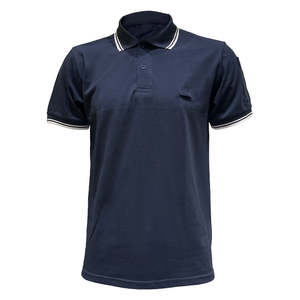 Polo réfléchissant haute visibilité pour homme, vêtement de travail de sécurité pour la construction avec panneau inférieur bleu marine - Product Image 1