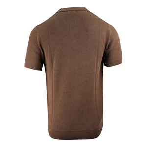 Polo de Punto de Manga Corta para Hombre, Calidad Premium, Color Sólido, Corte Regular, Marrón 2026, Gran Venta - Product Image 3