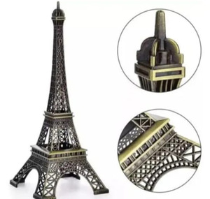Torre Eiffel antigua de latón, decoración para el hogar, accesorios de mesa para bodas - Product Image 2