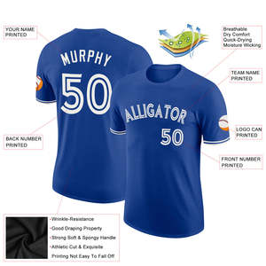 Maillot de baseball personnalisé tendance, uniforme d'équipe, t-shirt athlétique en polyester, maillot personnalisé avec nom et numéro, approvisionnement en gros, chemises pour hommes - Product Image 2