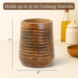 Wooden <b>Caddy</b> Holder For Dining Table Storage Organizer For <b>Kitchen</b> Spatula <b>Caddy</b> For <b>Kitchen</b> Utensils Spoon Stand For Restaurant - Product Image 5
