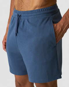 2026 Wholesale Men's Solid <b>Blue</b> <b>Canvas</b> Board Shorts Mid Waist Sportswear Breathable Pockets Woven Fabric Zippers Low MOQ - Product Image 3